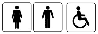 WC - Rollstuhlfahrer Symbol